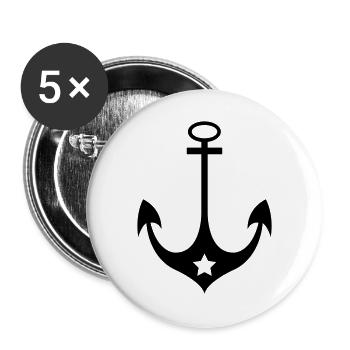 Anker - Buttons groß 56 mm (5er Pack) - Weiß - Vorne