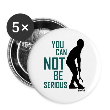 JOHN MC ENROE YOU CANNOT BE SERIOUS - Buttons groß 56 mm (5er Pack) - Weiß - Vorne