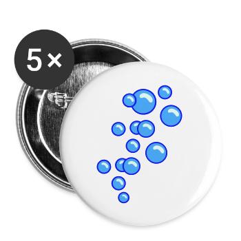 Blasen / bubbles (3c) - Buttons large 2.2''/56 mm (5-pack) - white - Front