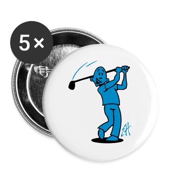 Swing into Laughter: Golf Design - Buttons large 2.2''/56 mm (5-pack) - white - Front