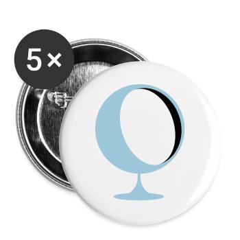 retro lounge chair eames panton - Buttons large 2.2''/56 mm (5-pack) - white - Front
