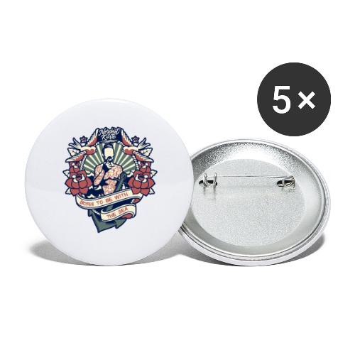 born to be with the sea - Buttons groß 56 mm (5er Pack)
