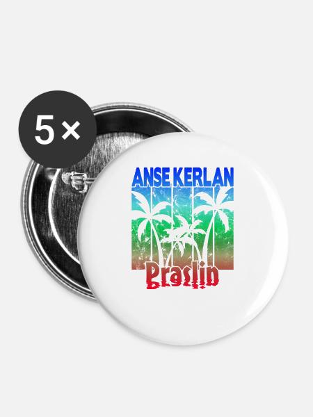 Anse Kerlan Praslin - Buttons groß 56 mm (5er Pack) - Weiß