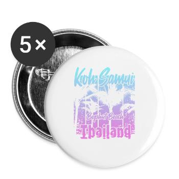 Koh Samui Thailand Bophut Beach - Buttons large 2.2''/56 mm (5-pack) - white - Front