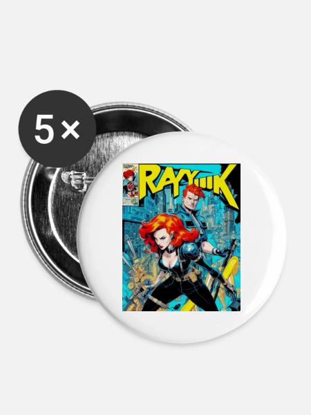 Punkrock - Buttons groß 56 mm (5er Pack) - Weiß