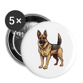 Just A Girl Who Loves German Shepherd for - Buttons large 2.2''/56 mm (5-pack) - white - Front