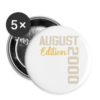 Jubiläum August 2000 - Limitierte Auflage August 2000 - Buttons groß 56 mm (5er Pack) - Weiß - Vorne