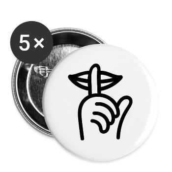 Quiet Life Graphic - Buttons large 2.2''/56 mm (5-pack) - white - Front