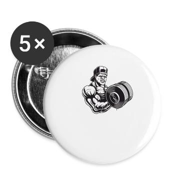 I’m training - Buttons groß 56 mm (5er Pack) - Weiß - Vorne