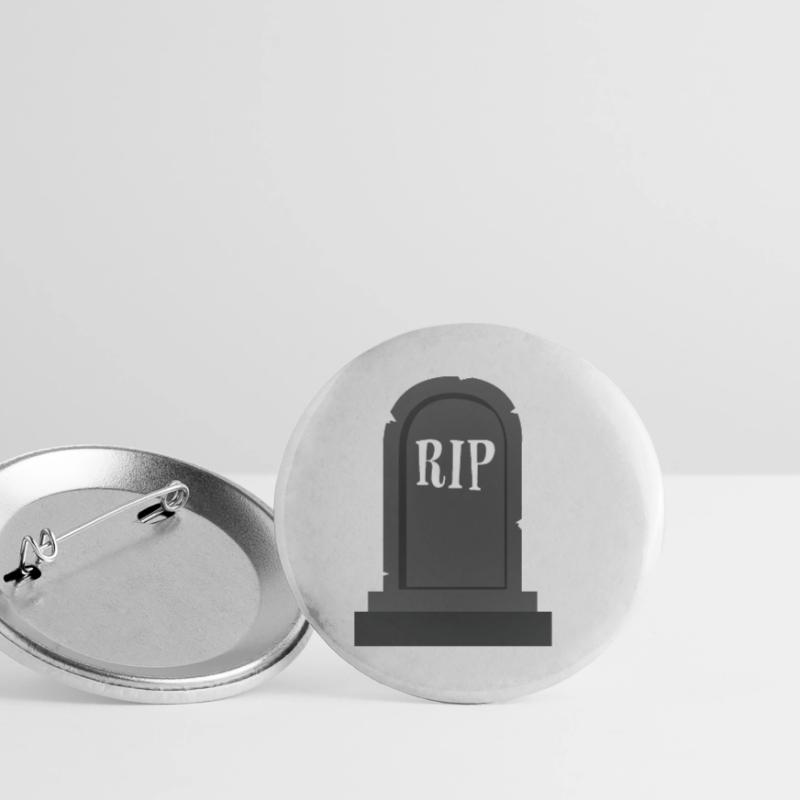 Grabstein RIP Halloween Buttons groß 56 mm (5er Pack)