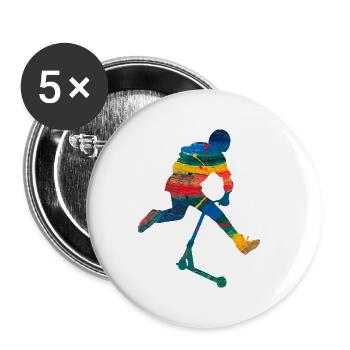 freestyle scooter - Buttons large 2.2''/56 mm (5-pack) - white - Front