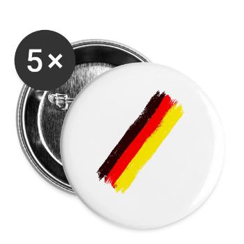 Germany Flag German Flag Germany German - Buttons large 2.2''/56 mm (5-pack) - white - Front