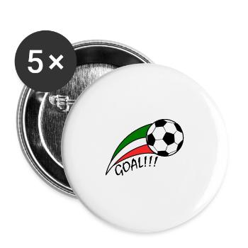 Football Italy - Buttons large 2.2''/56 mm (5-pack) - white - Front