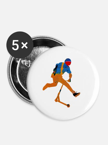 Freestyle-Roller - Buttons groß 56 mm (5er Pack) - Weiß