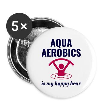 Water aerobics Aquatic fitness Aqua Exercise - Buttons large 2.2''/56 mm (5-pack) - white - Front