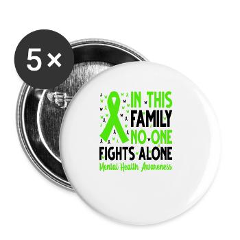Mental Health Matters - Buttons large 2.2''/56 mm (5-pack) - white - Front