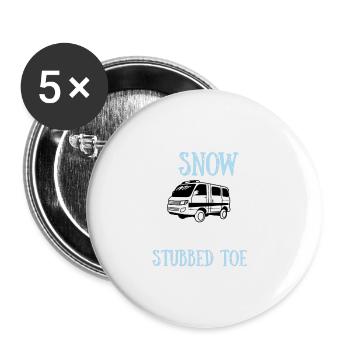Dashing Through The Snow To Pick Up A Dumb With A - Buttons groß 56 mm (5er Pack) - Weiß - Vorne