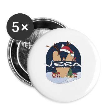 Impressionnant nom de Vera w chapeau de père Noël dans le thème de Noël - Lot de 5 grands badges (56 mm) - blanc - Devant