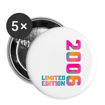 Born in 2006 Birthday Gift 18 Years Old Vintage 18 - Buttons large 2.2''/56 mm (5-pack) - white - Front