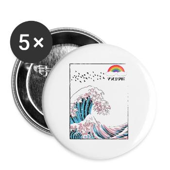 Trau dich, du selbst zu sein - Trans LGBT Farben in der - Buttons groß 56 mm (5er Pack) - Weiß - Vorne