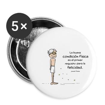 Buena Condición - Lot de 5 grands badges (56 mm) - blanc - Devant