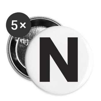 N - Buttons large 2.2''/56 mm (5-pack) - white - Front