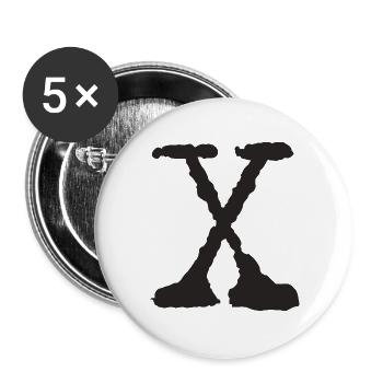 X - Buttons groß 56 mm (5er Pack) - Weiß - Vorne