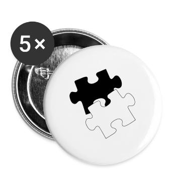 puzzle - Buttons large 2.2''/56 mm (5-pack) - white - Front