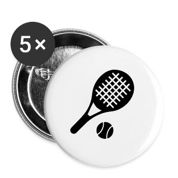 Tennis - Buttons groß 56 mm (5er Pack) - Weiß - Vorne