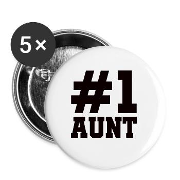 Die Beste Tante der Welt - Tante - Tanten - coole - Buttons groß 56 mm (5er Pack) - Weiß - Vorne