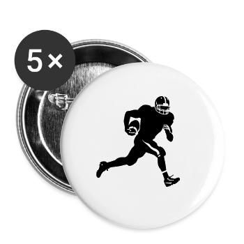 Icône de l’homme du football américain - Lot de 5 grands badges (56 mm) - blanc - Devant
