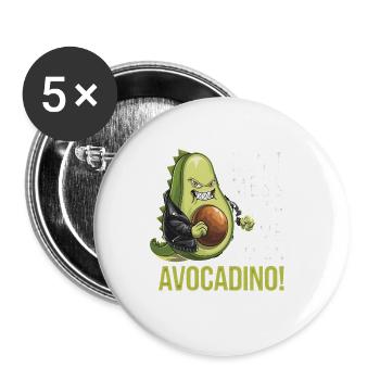 Don't Mess With Me I'm An Avocadino - Buttons groß 56 mm (5er Pack) - Weiß - Vorne