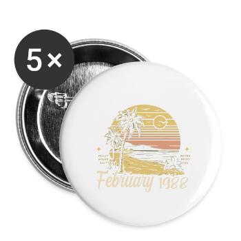 37th birthday - legend since February 1988 - Buttons large 2.2''/56 mm (5-pack) - white - Front