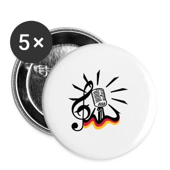 Ein Lied für Deutschland / clef 'n mic (3c) - Buttons large 2.2''/56 mm (5-pack) - white - Front