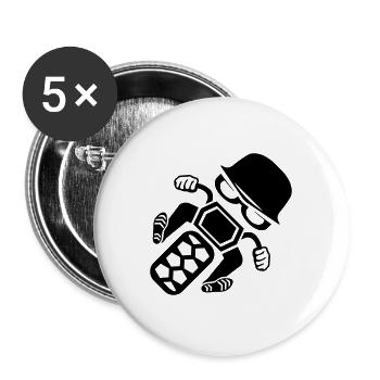 Biker ÖMM Ötztaler Mopedmarathon - Buttons groß 56 mm (5er Pack) - Weiß - Vorne