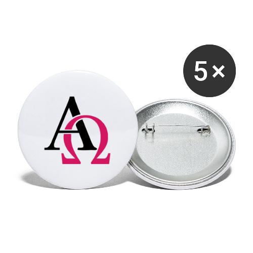Alpha & Omega - Buttons groß 56 mm (5er Pack)