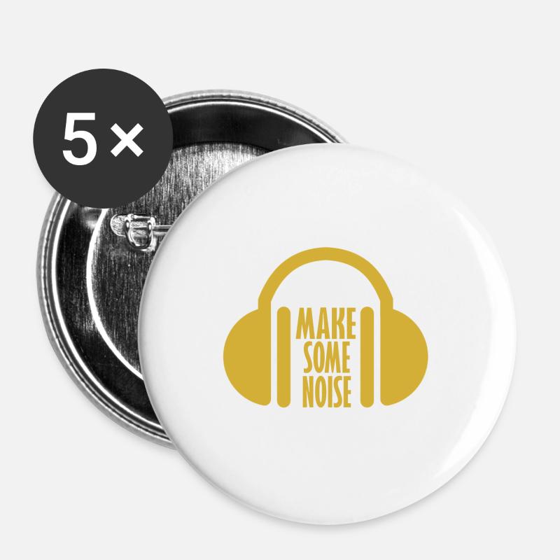 headphone - Buttons large 2.2''/56 mm (5-pack) - white