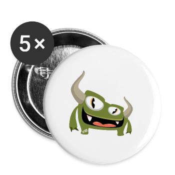 Monstaa Originaals Monster #18 - Buttons large 2.2''/56 mm (5-pack) - white - Front