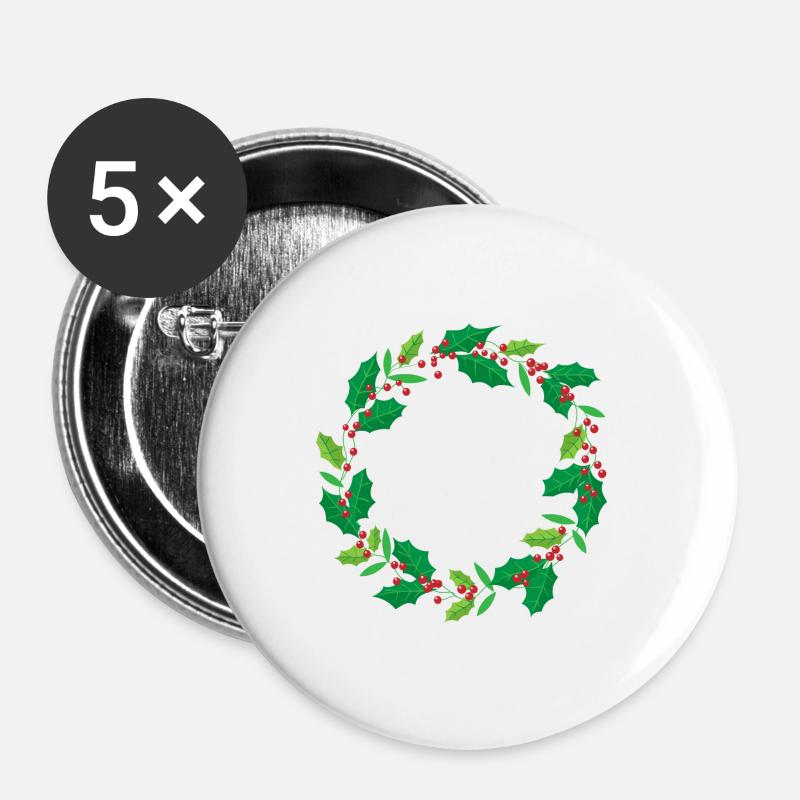 WREATH / Wreath - Buttons large 2.2''/56 mm (5-pack) - white