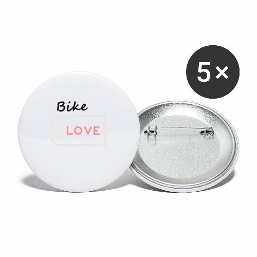 Fahrrad Shirt: Bike Love T-Shirt - Buttons groß 56 mm (5er Pack)