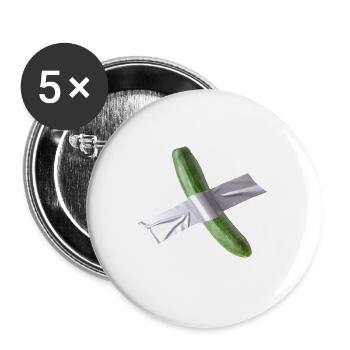 Art du concombre - Lot de 5 grands badges (56 mm) - blanc - Devant