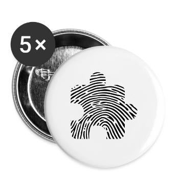 Fingerprint DNA DNA Puzzle Puzzle Puzzles Part - Buttons large 2.2''/56 mm (5-pack) - white - Front