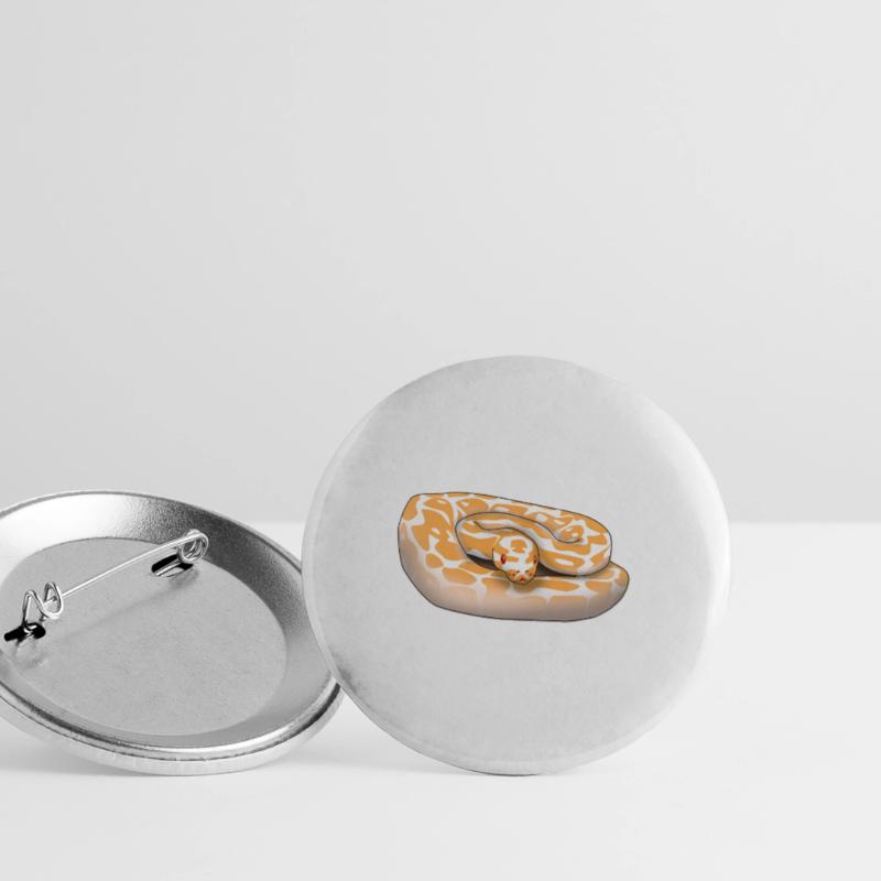 Lavender Albino Königspython (Python regius) Schla Buttons groß 56 mm (5er Pack)