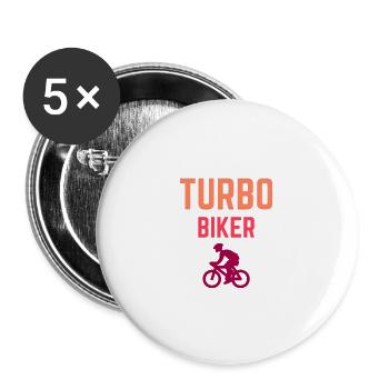 bicycle - Buttons large 2.2''/56 mm (5-pack) - white - Front