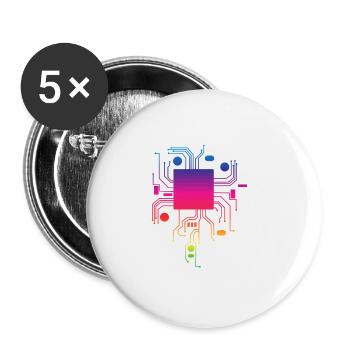 Perfektes GeschenkKodierungsTStück für - Buttons groß 56 mm (5er Pack) - Weiß - Vorne