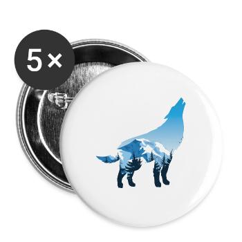 Fantastisches WolfTStück für WerwolfFanTStück " - Buttons groß 56 mm (5er Pack) - Weiß - Vorne