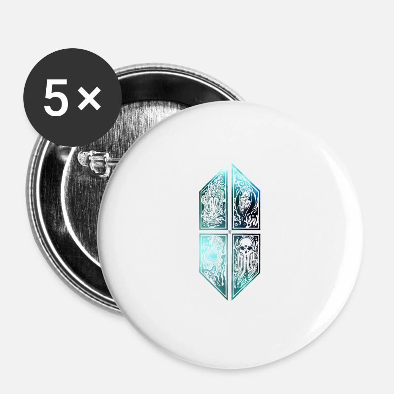 Cthulhu ornament galaxy 2 - Buttons large 2.2''/56 mm (5-pack) - white