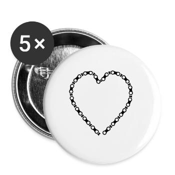 Bicycle chain - Buttons large 2.2''/56 mm (5-pack) - white - Front