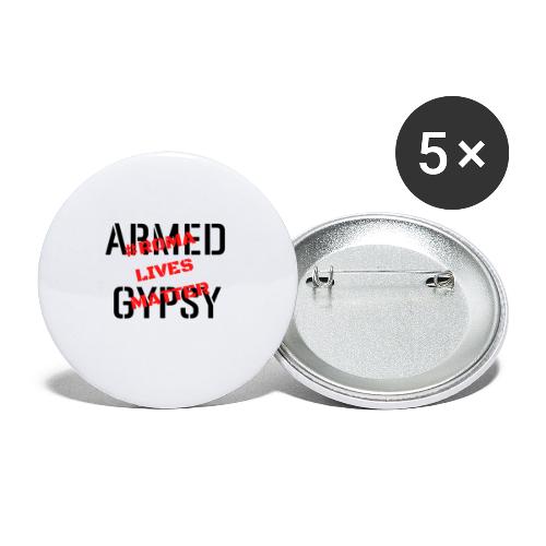 Armed Gypsy Funny Shirt - Buttons groß 56 mm (5er Pack)