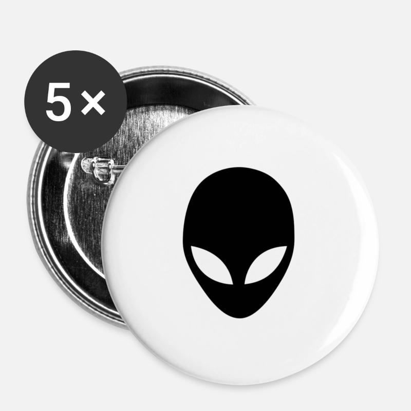 alien - Buttons large 2.2''/56 mm (5-pack) - white
